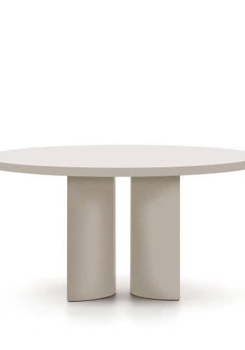 KAVE HOME Nealy spisebord, rundt - hvit beige MDF (150)