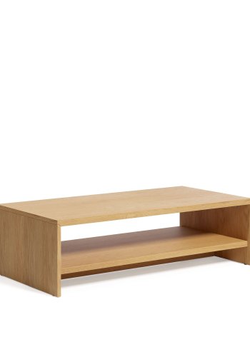 KAVE HOME Abilen salongbord, med hylle - naturlig eikefiner (120x60)