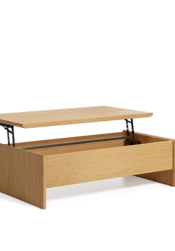 KAVE HOME Abilen salongbord, med bordplate som kan heves - naturlig eikefiner (110x60)