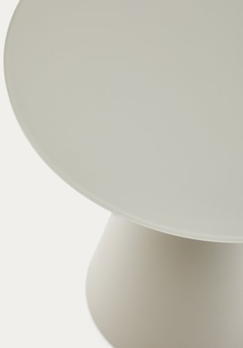 KAVE HOME Wilshire sidebord i herdet glass og metall med matt gr finish, 50 cm