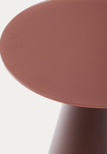 KAVE HOME Wilshire sidebord med frostet herdet glass og matt terrakotta-malt stlfinish.