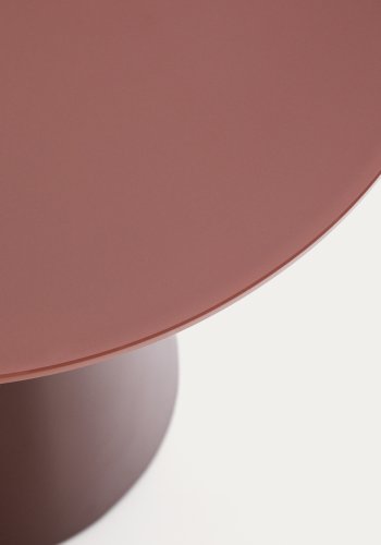 KAVE HOME Wilshire sidebord med frostet herdet glass og matt terrakotta-malt stlfinish.