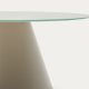 KAVE HOME Wilshire salongbord i herdet glass og metall med matt gr finish, 80 cm