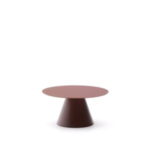 KAVE HOME Wilshire sofabord, rund - matteret hrdet glas og mat terracotta stl (80)