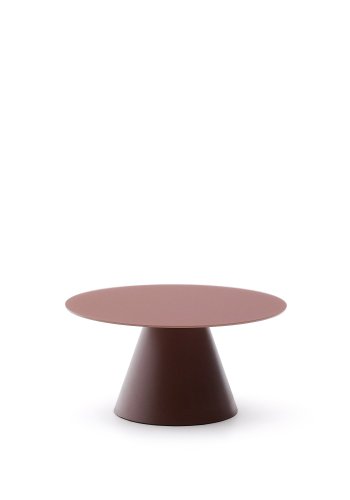 KAVE HOME Wilshire salongbord med frostet herdet glass og matt terrakottalakert stlfinish