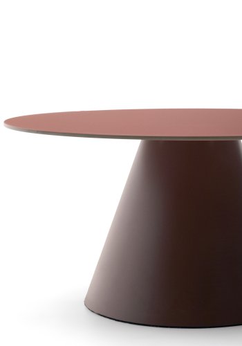 KAVE HOME Wilshire salongbord med frostet herdet glass og matt terrakottalakert stlfinish