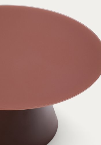 KAVE HOME Wilshire salongbord med frostet herdet glass og matt terrakottalakert stlfinish