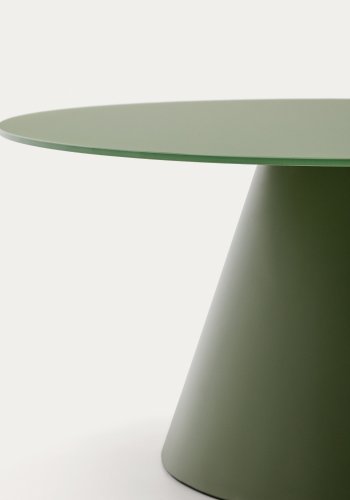 KAVE HOME Wilshire salongbord med frostet herdet glass og matt grnnmalt stlfinish.