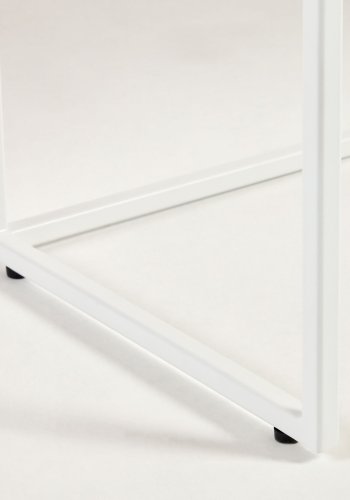 KAVE HOME Yoana konsollbord, m. 1 hylle - naturlig eikefiner og hvitt jern (120x30)