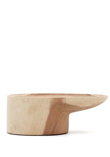 KAVE HOME Mosi salongbord - naturlig mungurtre med fot (90x50)