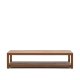 KAVE HOME Sashi sofabord, m. 1 hylle - naturlig teak (150x70)