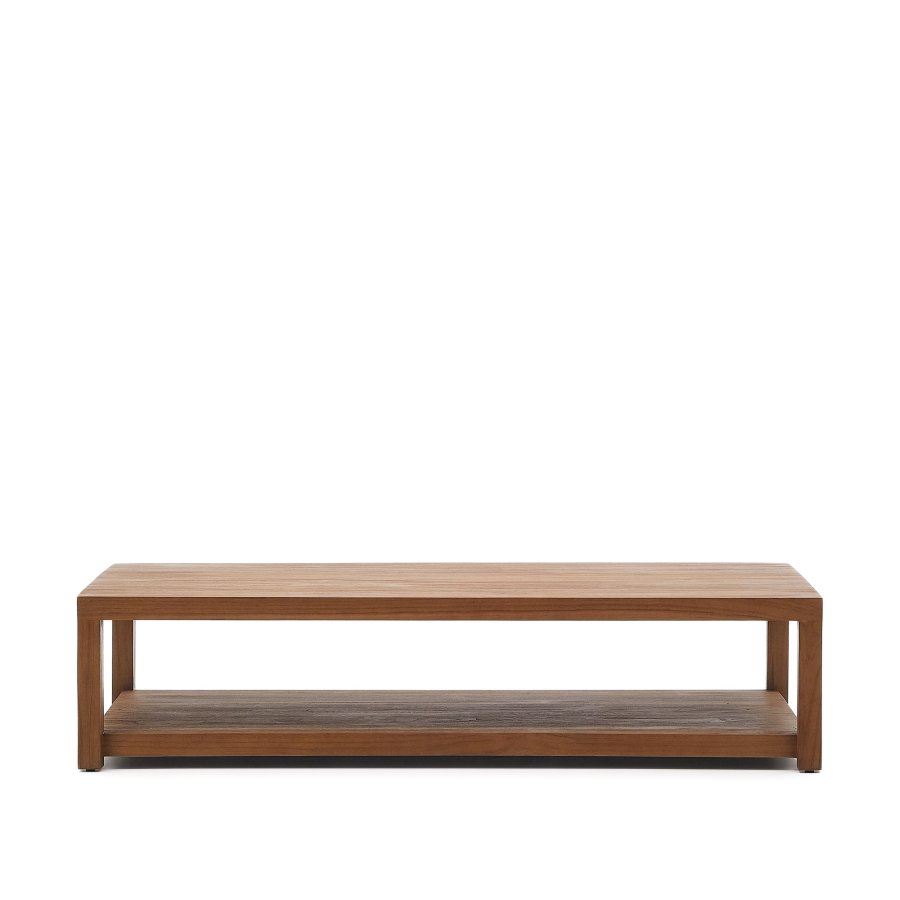 KAVE HOME Sashi sofabord, m. 1 hylle - naturlig teak (150x70)