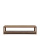 KAVE HOME Sashi sofabord, m. 1 hylle - naturlig teak (150x70)
