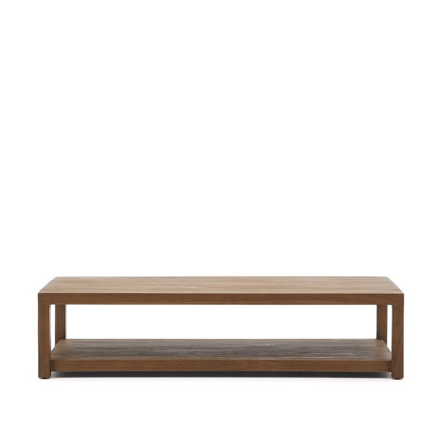KAVE HOME Sashi sofabord, m. 1 hylle - naturlig teak (150x70)