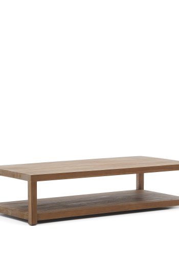 KAVE HOME Sashi sofabord, m. 1 hylle - naturlig teak (150x70)