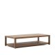 KAVE HOME Sashi sofabord, m. 1 hylle - naturlig teak (150x70)