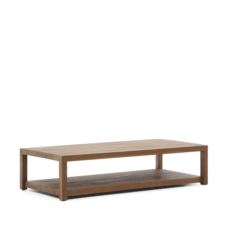 KAVE HOME Sashi sofabord, m. 1 hylle - naturlig teak (150x70)