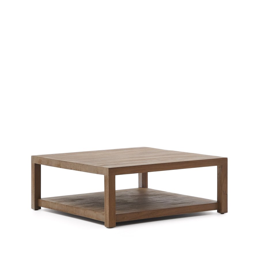 KAVE HOME Sashi sidebord, m. 1 hylle - naturlig teak (90x90)