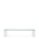 KAVE HOME Adularia gjennomsiktig salongbord i herdet glass, 140 x 60 cm
