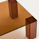 KAVE HOME Adularia brunt salongbord laget av herdet glass, 140 x 60 cm