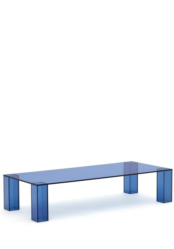 KAVE HOME Adularia salongbord, rektangulrt - bltt herdet glass (140x60)