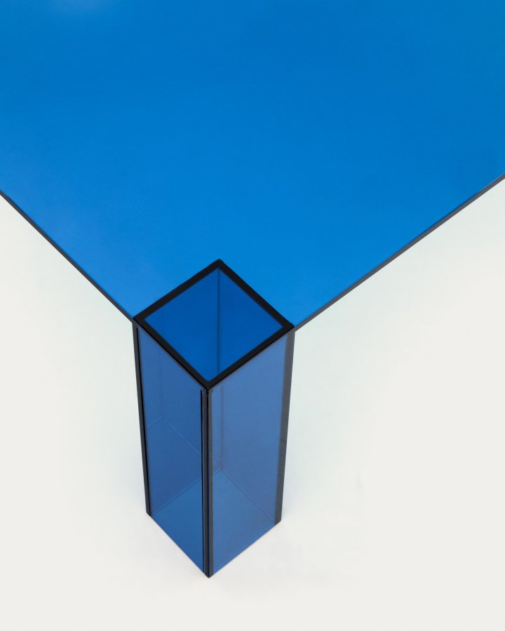 KAVE HOME Adularia salongbord, rektangulrt - bltt herdet glass (140x60)