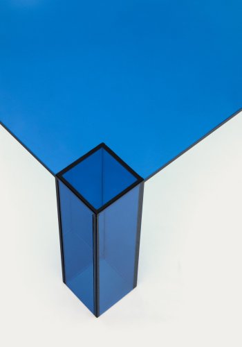 KAVE HOME Adularia sidebord, firkantet - bltt herdet glass (85x85)