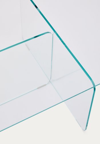 KAVE HOME Zaren gjennomsiktig salongbord i herdet glass, 120 x 60 cm