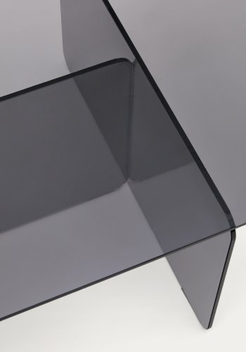 KAVE HOME Zaren grtt salongbord laget av herdet glass, 120 x 60 cm