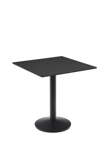 KAVE HOME Esilda hagebord, firkantet - svart HPL og svart metall (70x70x70)