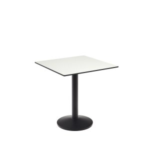 KAVE HOME Esilda havebord, kvadratisk - hvid HPL og sort metal (70x70x70)