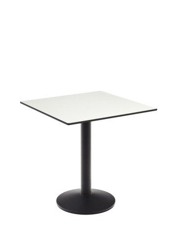 KAVE HOME Esilda hagebord, firkantet - hvit HPL og svart metall (70x70x70)