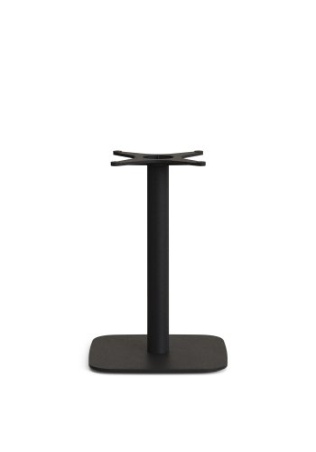 KAVE HOME Saura barbord i svartmalt metall med hvit terrazzoplate, 70 x 70 x 74 cm