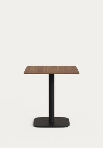 KAVE HOME Dina salongbord, firkantet - naturlig melamin og svart metall (70x70)