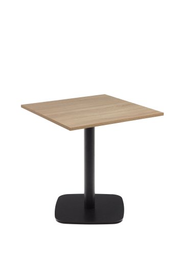 KAVE HOME Dina salongbord, firkantet - naturlig melamin og svart metall (70x70)