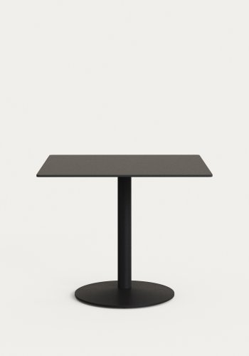 KAVE HOME Esilda hagebord, firkantet - svart HPL og svart metall (90x90x70)