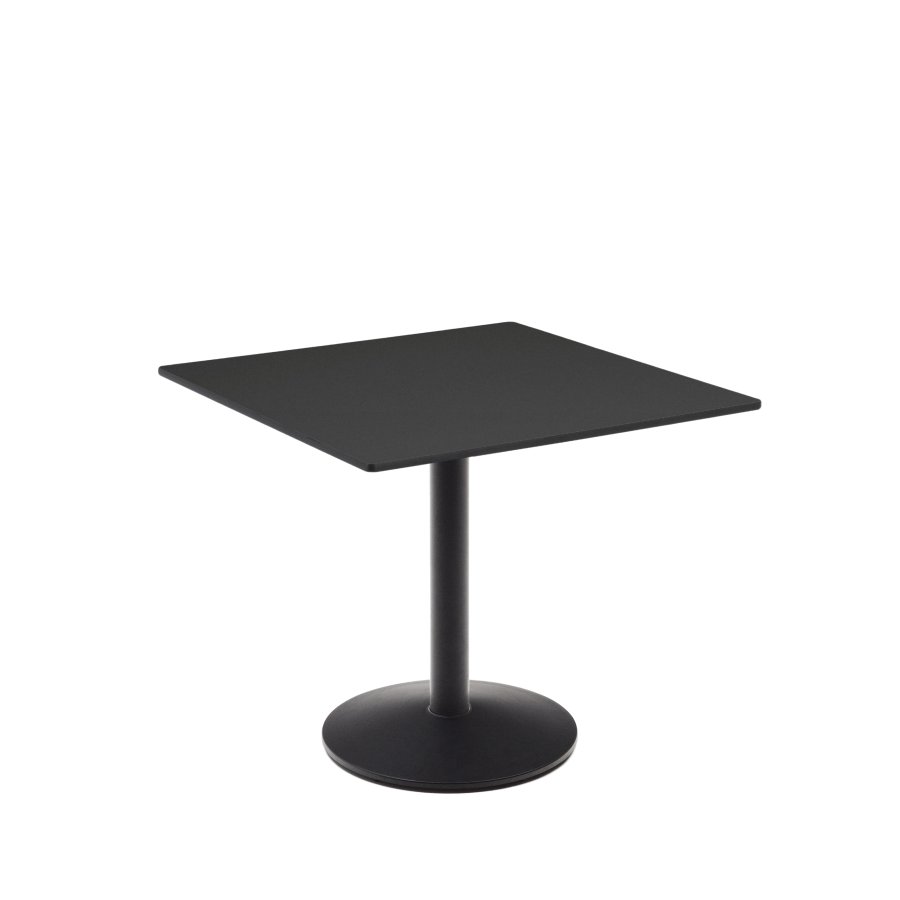 KAVE HOME Esilda hagebord, firkantet - svart HPL og svart metall (90x90x70)