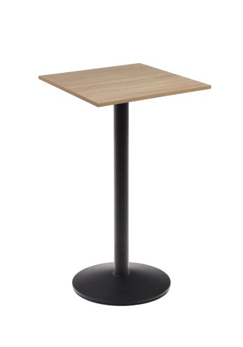 KAVE HOME Esilda barbord, firkantet - naturlig finish melamin og svart metall (60x60)