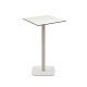 KAVE HOME Dina hyt utendrs barbord, firkantet - hvit HPL og hvitt metall (60x60x96)