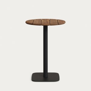 KAVE HOME Saura udendrs hj barbord, firkantet fod - valndfinish akacie og sort metal (70x99)