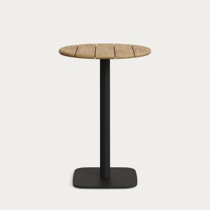 KAVE HOME Saura udendrs hj barbord, firkantet fod - natur akacie og sort metal (70x99)