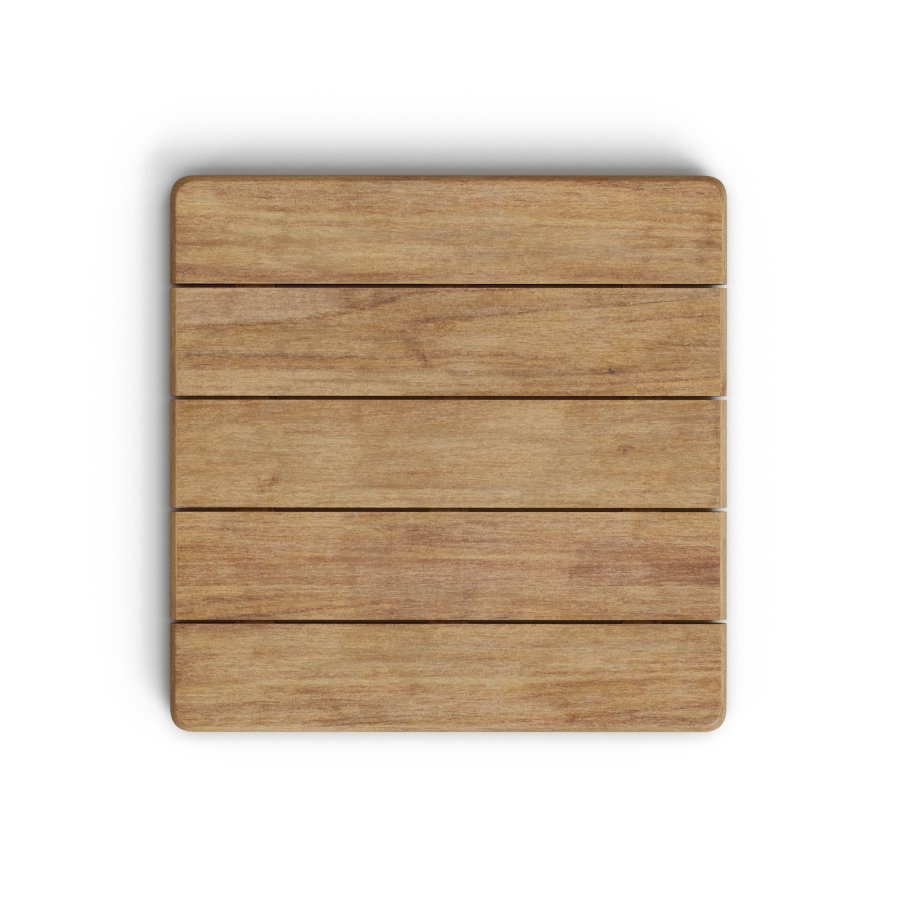 KAVE HOME Saura firkantet barbord med svart stlramme, naturlig finish, akasieplate, 96x70x70cm, FSC100%