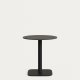 KAVE HOME Dina hagebord, rundt - sort HPL og svart metall (68x70)