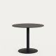 KAVE HOME Esilda hagebord, rundt - sort HPL og svart metall (90x70)