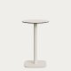 KAVE HOME Dina hyt utendrs barbord, rundt - hvit HPL og hvitt metall (60x96)