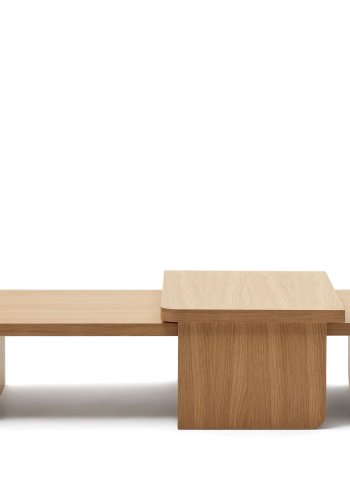 KAVE HOME Oaq salongbord - naturlig eikefiner (sett med 2)