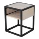 SPINDER DESIGN Diva One-Nightstand nattbord, m. 1 hylle - oljet eik og sort stl (40x40)