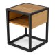 SPINDER DESIGN Diva One-Nightstand nattbord, m. 1 hylle - naturlig eik og sort stl (40x40)