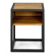 SPINDER DESIGN Diva One-Nightstand nattbord, m. 1 hylle - naturlig eik og sort stl (40x40)