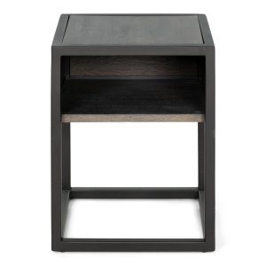 SPINDER DESIGN Diva One-Nightstand sängbord, m. 1 hylla - oljad ek och svart stl (40x40)